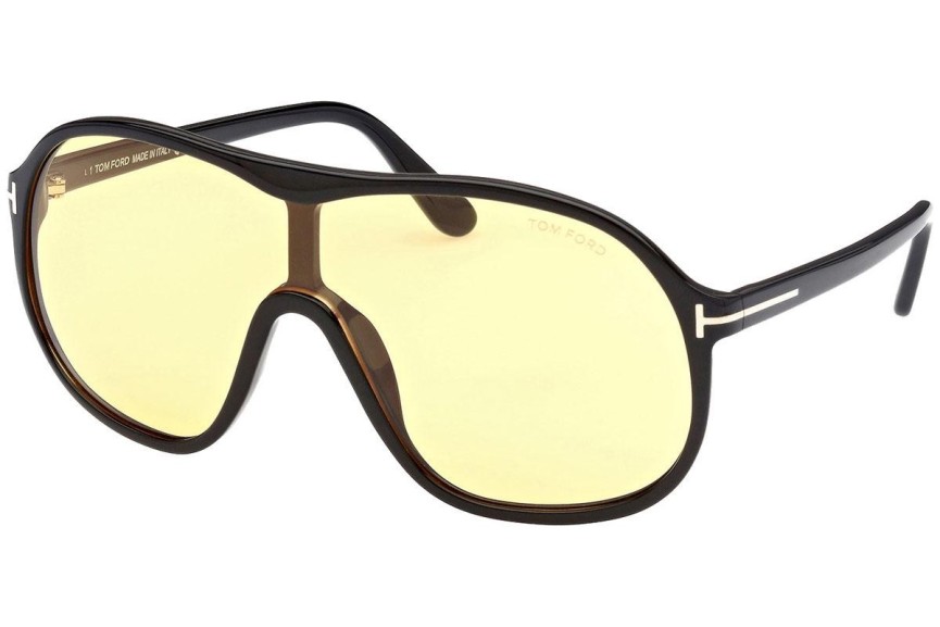 Okulary przeciwsłoneczne Tom Ford FT0964 01E Pojedyncze | Shield Czarne