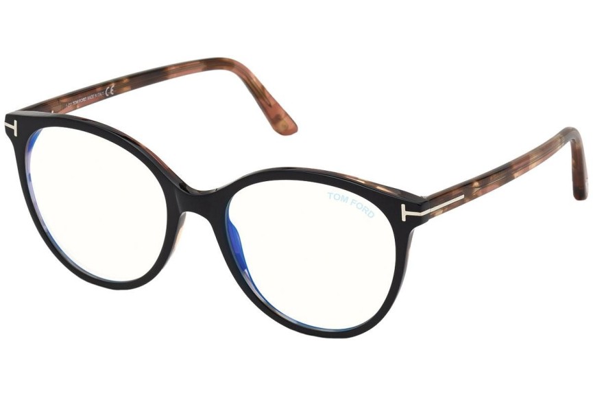 Okulary korekcyjne Tom Ford FT5742-B 005 Okrągłe Czarne