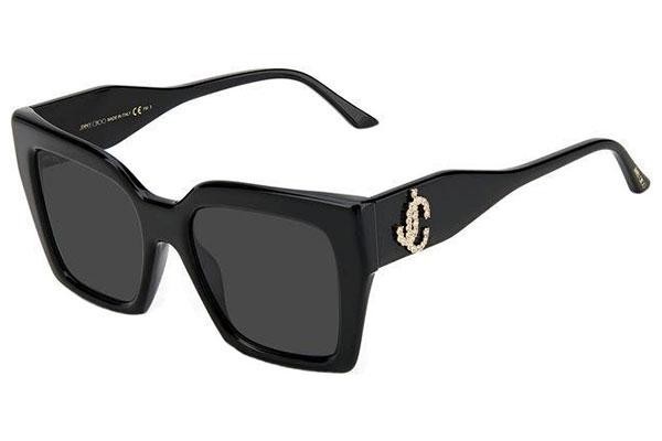 Okulary przeciwsłoneczne Jimmy Choo ELENI/G/S 807/IR Kwadratowe Czarne