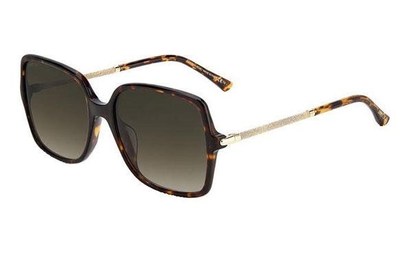 Okulary przeciwsłoneczne Jimmy Choo EPPIE/G/S 086/HA Kwadratowe Havana