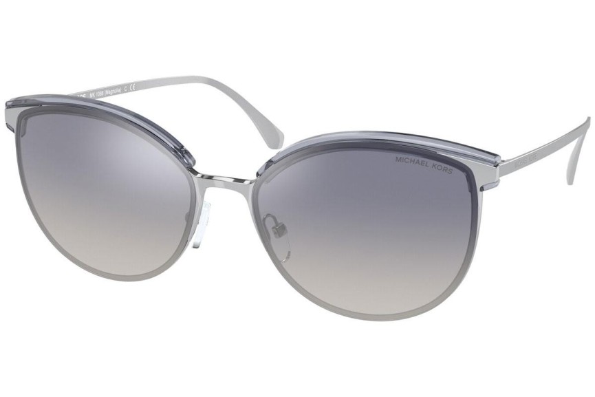 Okulary przeciwsłoneczne Michael Kors Magnolia MK1088 1005V6 Kocie oczy Srebrne