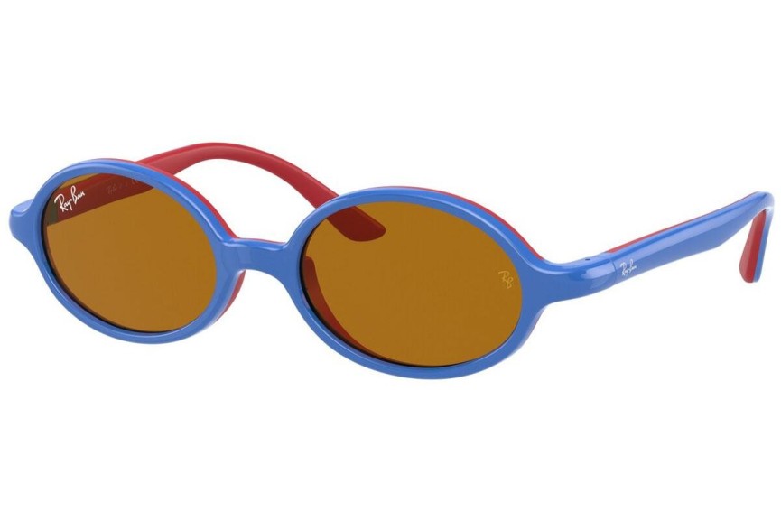Okulary przeciwsłoneczne Ray-Ban Junior RJ9145S 7084/3 Owalne Niebieskie