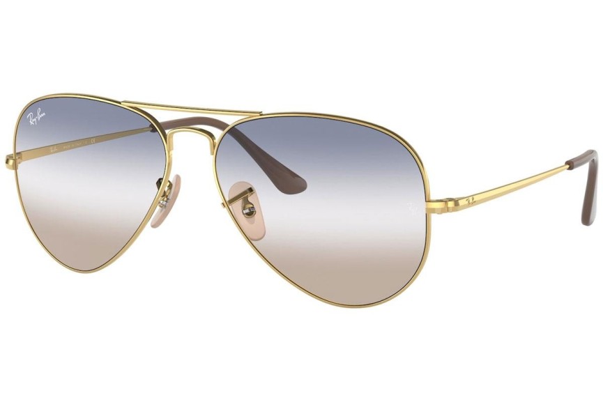 Okulary przeciwsłoneczne Ray-Ban Aviator Metal II RB3689 001/GD Pilotki (Aviator) Złote