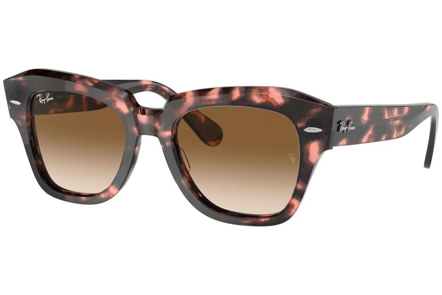Okulary przeciwsłoneczne Ray-Ban State Street RB2186 133451 Kwadratowe Havana
