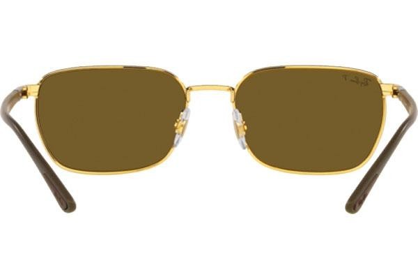 Okulary przeciwsłoneczne Ray-Ban Chromance Collection RB3684CH 001/AN Polarized Prostokątne Złote