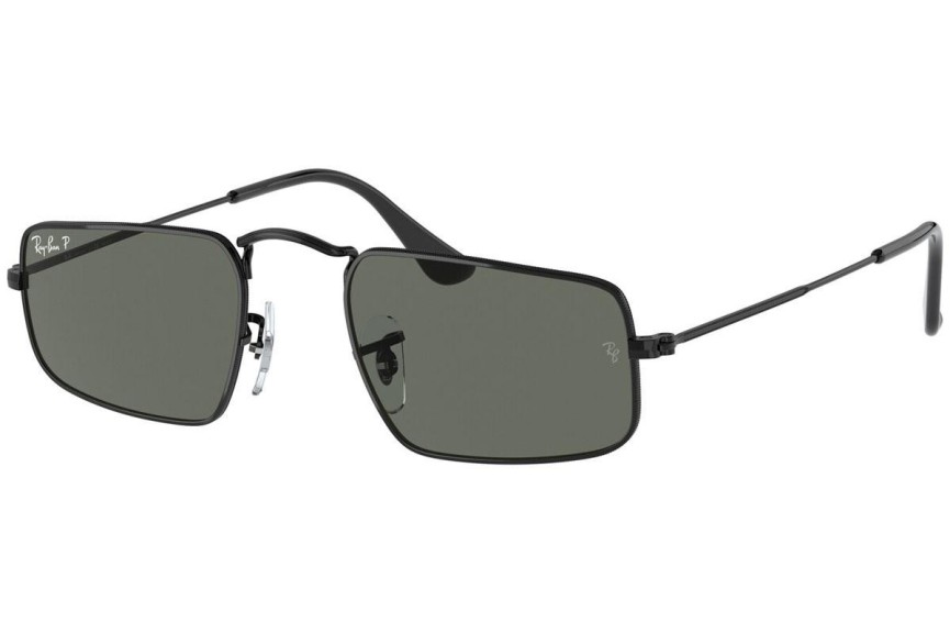 Okulary przeciwsłoneczne Ray-Ban Julie RB3957 002/58 Polarized Prostokątne Czarne