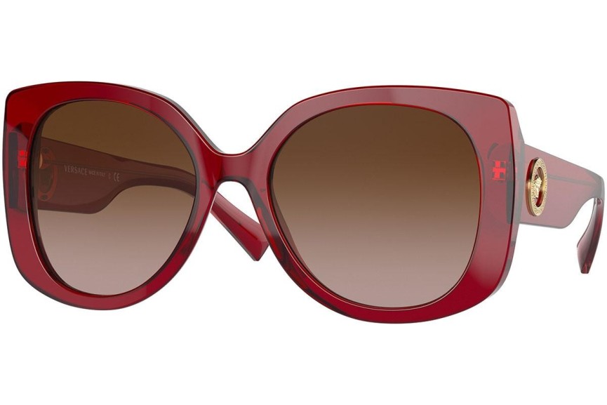 Okulary przeciwsłoneczne Versace VE4387 388/13 Okrągłe Czerwone