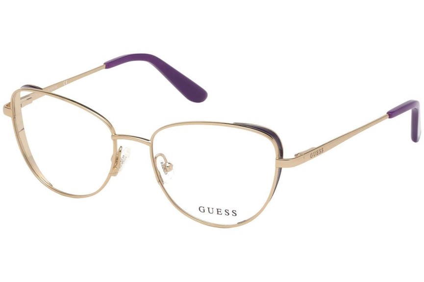 Okulary korekcyjne Guess GU2701 083 Kocie oczy Złote