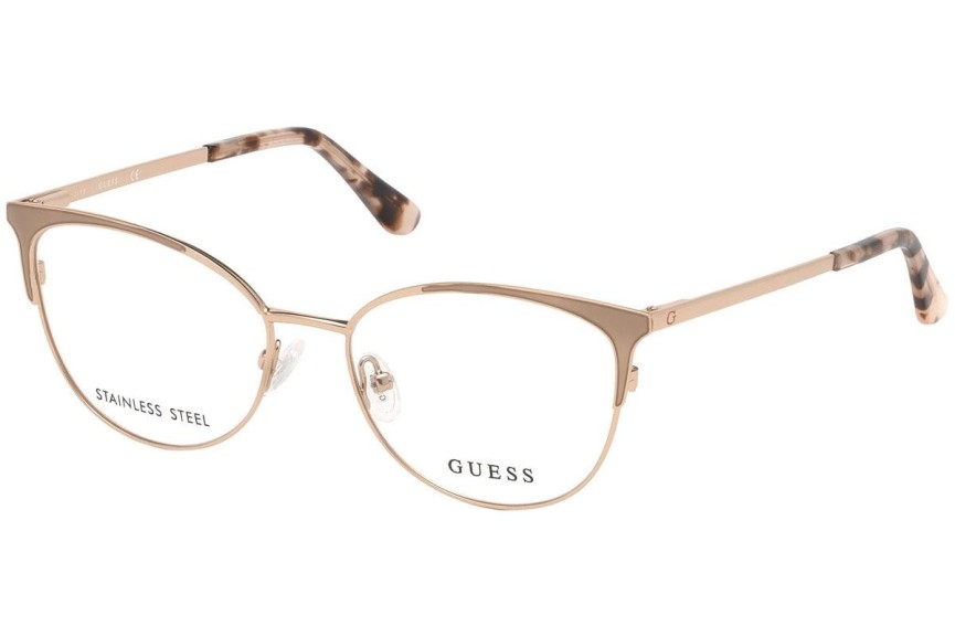 Okulary korekcyjne Guess GU2704 074 Kocie oczy Złote