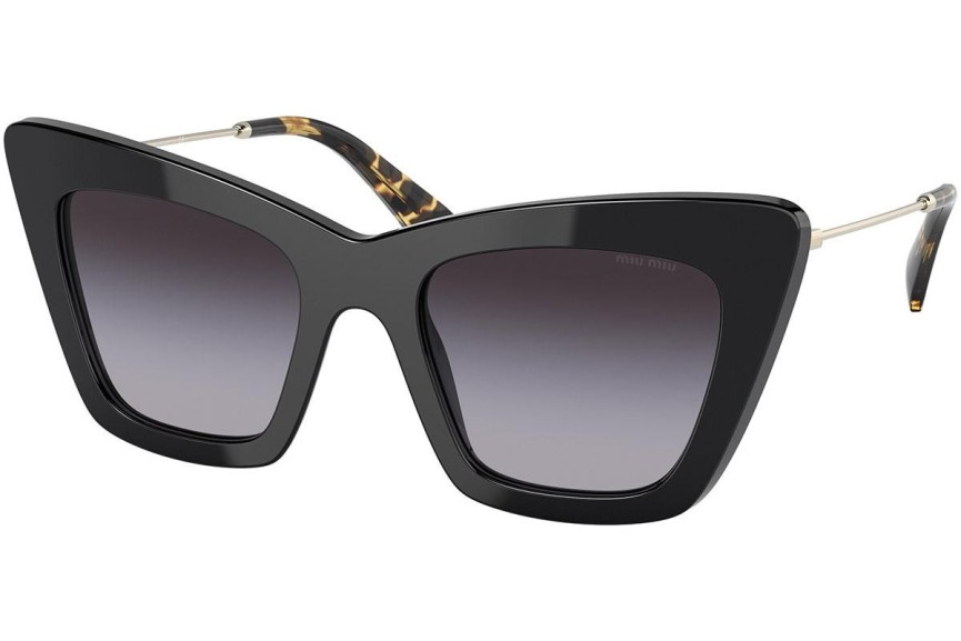 Okulary przeciwsłoneczne Miu Miu MU01WS 1AB5D1 Kocie oczy Czarne