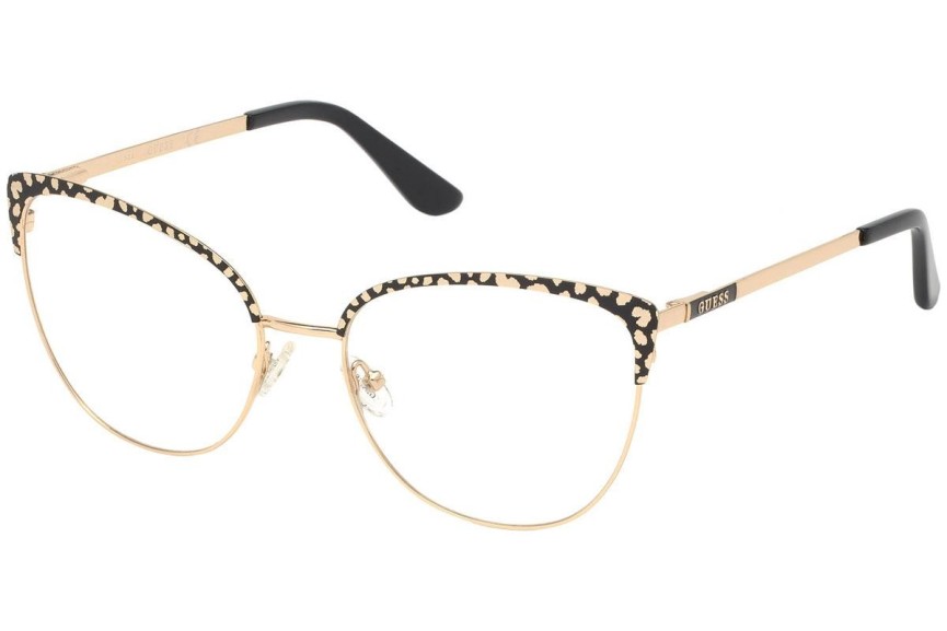Okulary korekcyjne Guess GU2715 001 Kocie oczy Złote