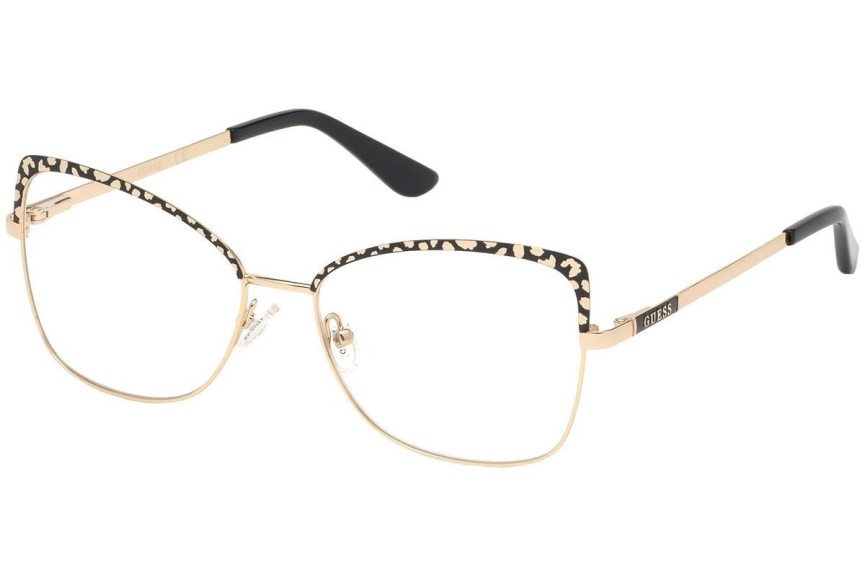 Okulary korekcyjne Guess GU2716 001 Kocie oczy Złote