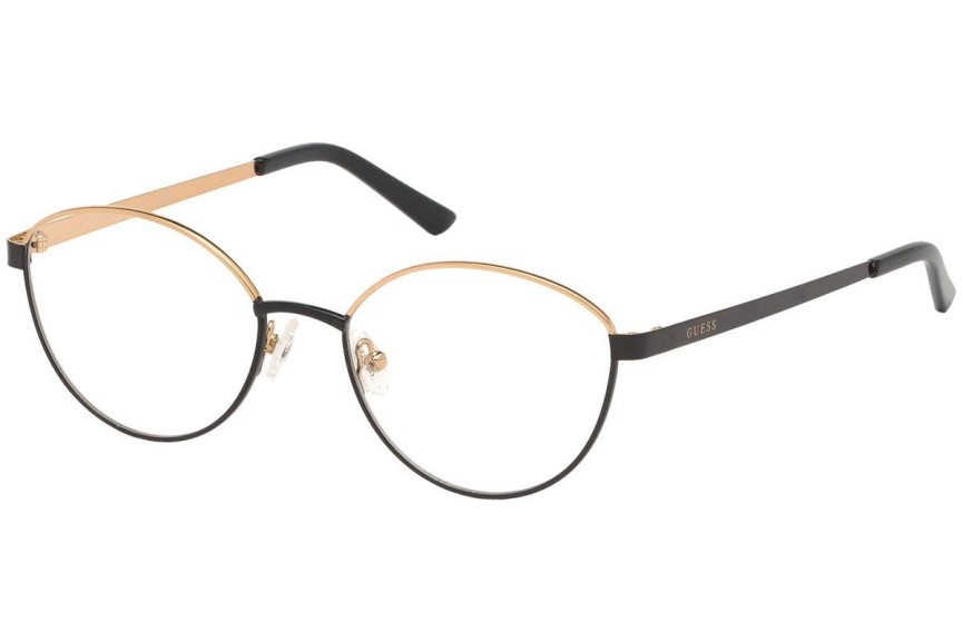 Okulary korekcyjne Guess GU3043 028 Owalne Złote
