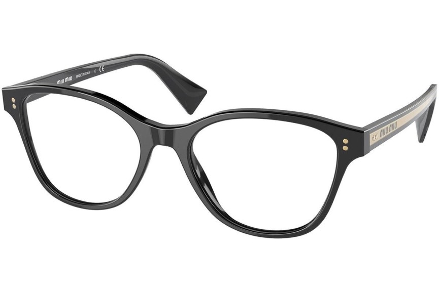Okulary korekcyjne Miu Miu MU02UV 1AB1O1 Kocie oczy Czarne