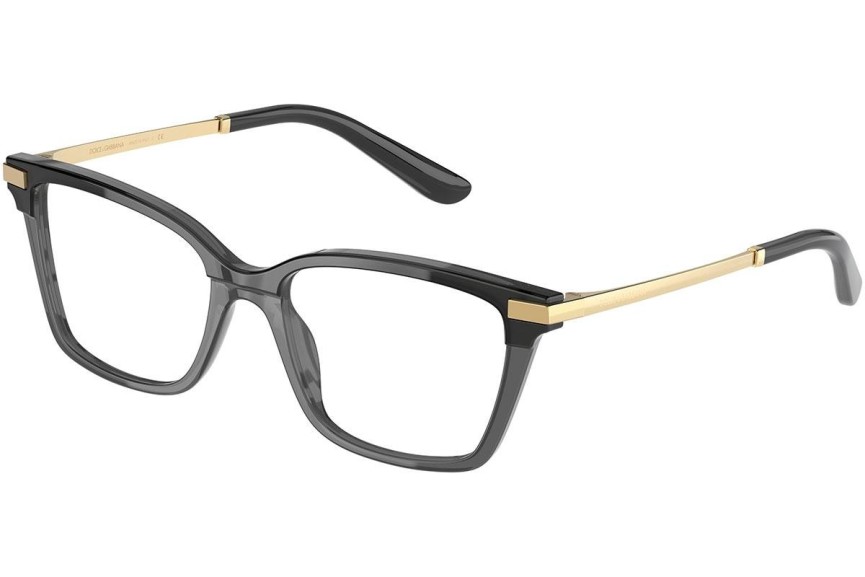 Okulary korekcyjne Dolce & Gabbana DG3345 3246 Prostokątne Czarne