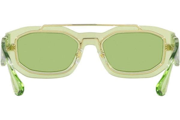 Okulary przeciwsłoneczne Versace Medusa Biggie VE2235 1252/2 Prostokątne Zielone