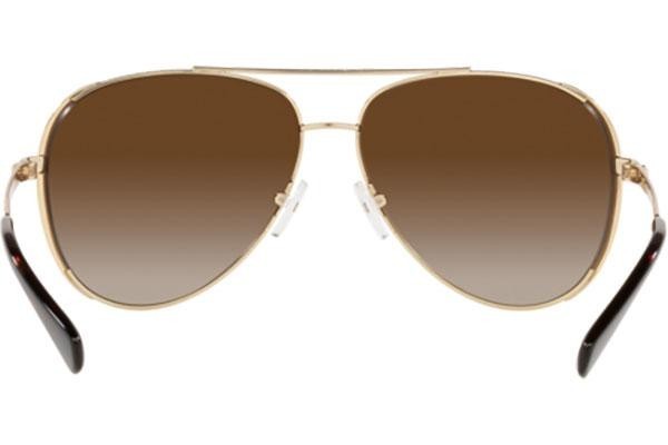 Okulary przeciwsłoneczne Michael Kors Chelsea Bright MK1101B 101413 Pilotki (Aviator) Złote