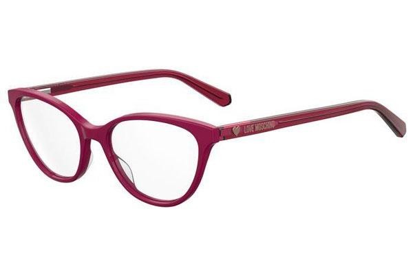 Okulary korekcyjne Love Moschino MOL545 8CQ Kocie oczy Różowe