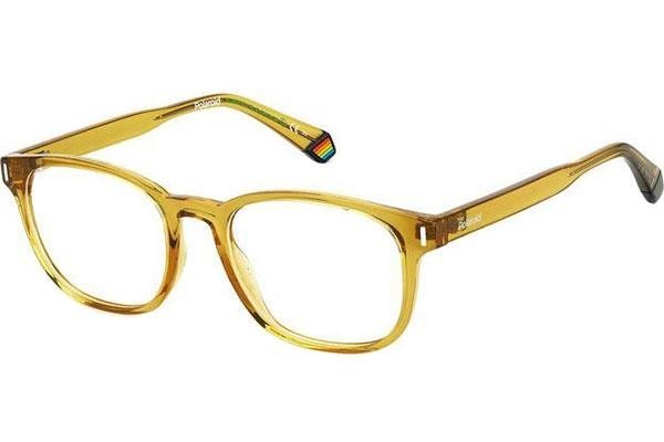 Okulary korekcyjne Polaroid PLDD453 40G Kwadratowe Żółte