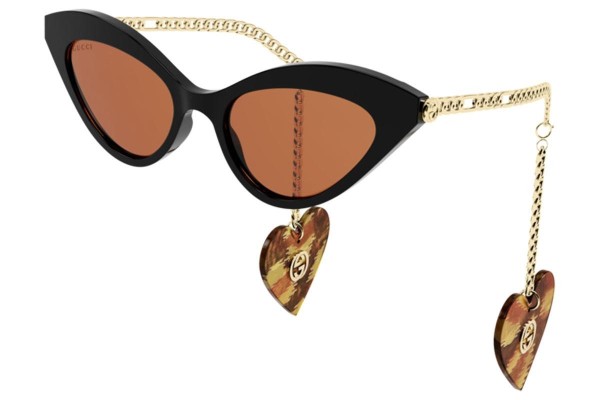 Okulary przeciwsłoneczne Gucci GG0978S 002 Kocie oczy Czarne