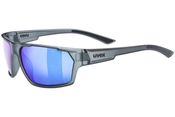 Okulary przeciwsłoneczne uvex sportstyle 233 P Smoke Mat S3 Polarized Prostokątne Szare