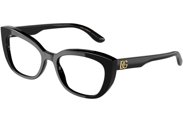 Okulary korekcyjne Dolce & Gabbana DG3355 501 Kocie oczy Czarne