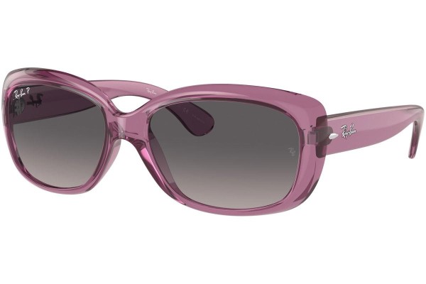 Okulary przeciwsłoneczne Ray-Ban Jackie Ohh RB4101 6591M3 Polarized Oversize Fioletowe