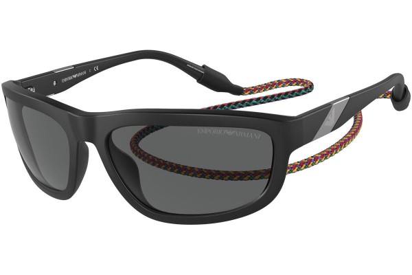 Okulary przeciwsłoneczne Emporio Armani EA4183U 500187 Prostokątne Czarne