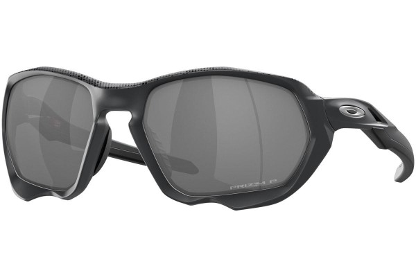 Okulary przeciwsłoneczne Oakley Plazma High Resolution Collection OO9019-14 Polarized Prostokątne Szare