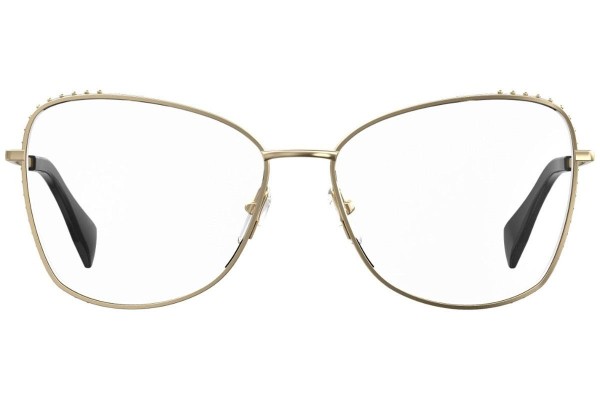 Okulary korekcyjne Moschino MOS516 J5G Kocie oczy Złote
