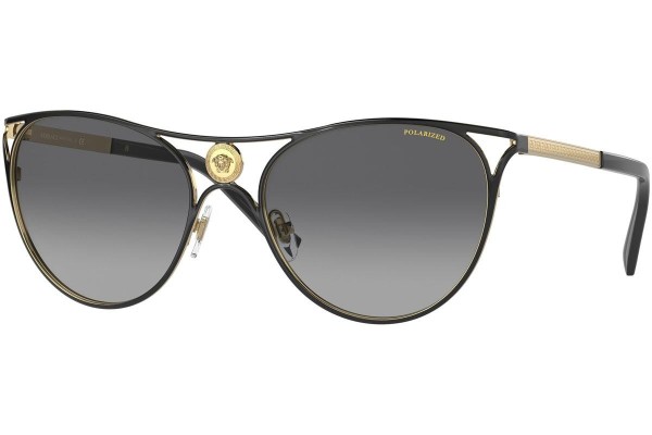 Okulary przeciwsłoneczne Versace VE2237 1433T3 Polarized Kocie oczy Czarne