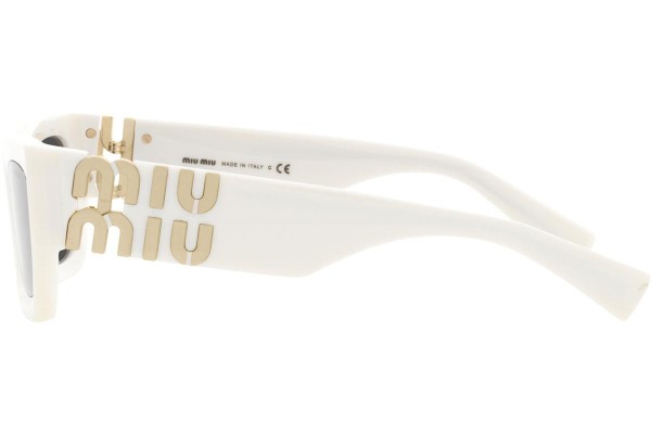 Okulary przeciwsłoneczne Miu Miu MU09WS 1425S0 Prostokątne Białe
