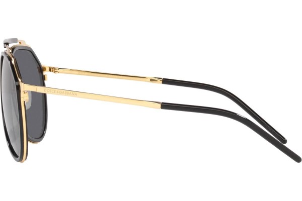 Okulary przeciwsłoneczne Dolce & Gabbana DG2277 02/81 Polarized Pilotki (Aviator) Złote