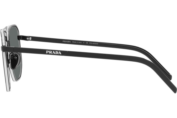 Okulary przeciwsłoneczne Prada PR59YS 1AB5Z1 Polarized Kwadratowe Czarne