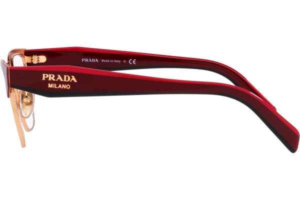 Glasses Prada PR65YV 16A1O1 Browline Czerwone
