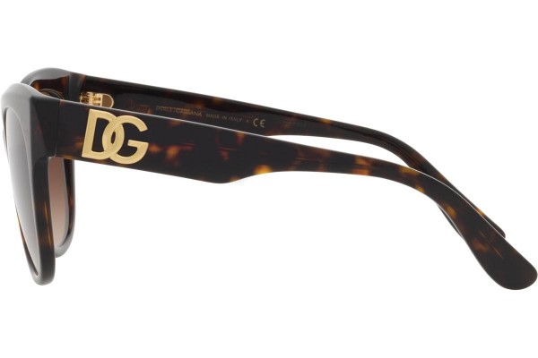 Okulary przeciwsłoneczne Dolce & Gabbana DG4407 502/13 Kocie oczy Havana
