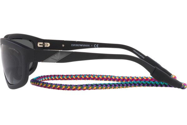 Okulary przeciwsłoneczne Emporio Armani EA4183U 500187 Prostokątne Czarne