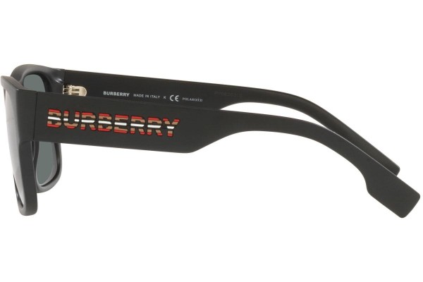 Okulary przeciwsłoneczne Burberry Knight BE4358 346481 Polarized Kwadratowe Czarne