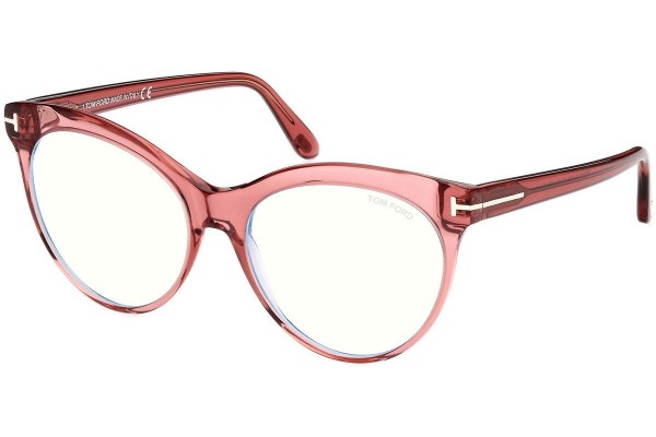 Okulary korekcyjne Tom Ford FT5827-B 072 Kocie oczy Różowe