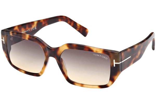 Okulary przeciwsłoneczne Tom Ford FT0989 55B Kwadratowe Havana