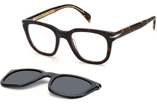 Okulary korekcyjne David Beckham DB7043/CS 086/M9 Polarized Kwadratowe Havana