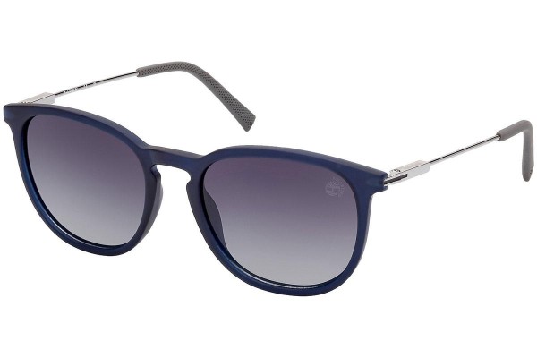Okulary przeciwsłoneczne Timberland TB9291-H 91D Polarized Okrągłe Niebieskie