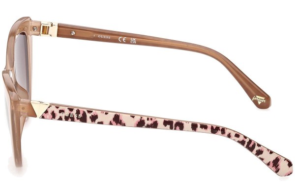 Okulary przeciwsłoneczne Guess GU5211 57F Kocie oczy Beżowe