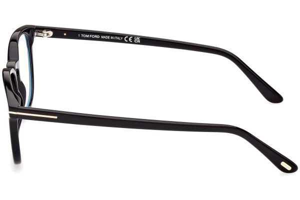 Okulary korekcyjne Tom Ford FT5819-B 001 Okrągłe Czarne