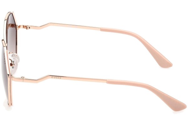 Okulary przeciwsłoneczne Guess GU7842 28F Okrągłe Złote