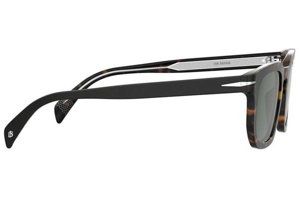 Okulary przeciwsłoneczne David Beckham DB7076/S 086/QT Kwadratowe Havana