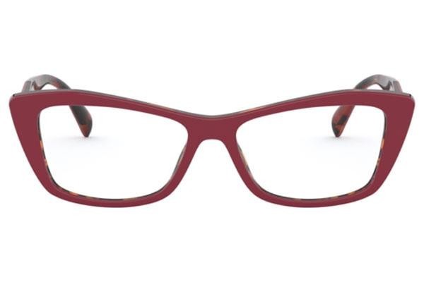 Okulary korekcyjne Prada PR15XV 07C1O1 Kocie oczy Czerwone