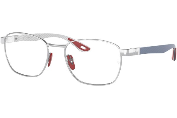 Okulary korekcyjne Ray-Ban Scuderia Ferrari Collection RX6480M F069 Prostokątne Srebrne