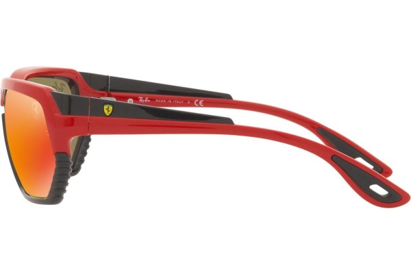 Okulary przeciwsłoneczne Ray-Ban RB4366M F6236Q Prostokątne Czerwone