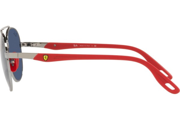Okulary przeciwsłoneczne Ray-Ban Scuderia Ferrari Collection RB3696M F00180 Okrągłe Srebrne
